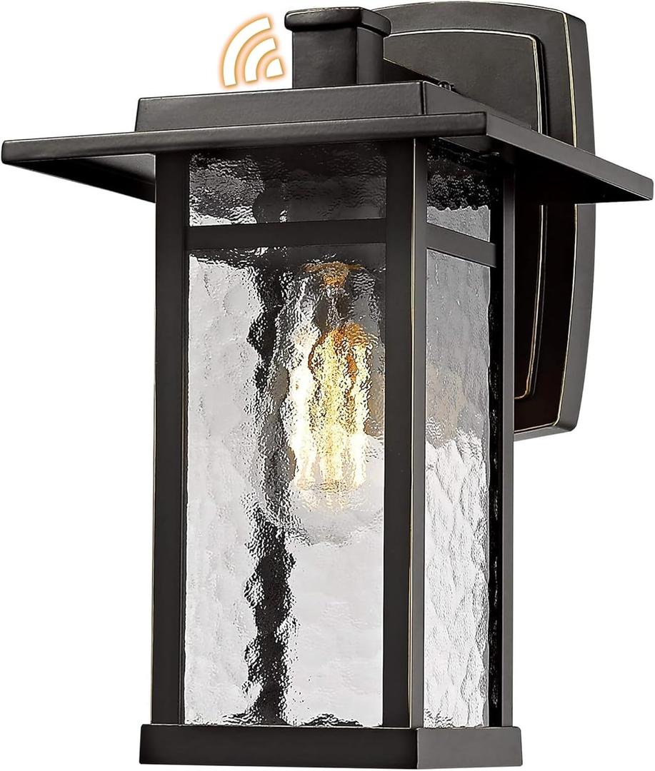 Beionxii Outdoor Wall Light, 14inch Large Exterior Light Fixture Dusk to Dawn Porch Lights for House Front Door Garage, Oil Rubbed Bronze Finish  A268W1PK