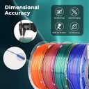 AMOLEN Silk PLA 3D Printer Filament Bundle, Shiny Dual Color Filament 1.75mm Pack, Multi Color Change 3D Printing Filament for Most FDM 3D Printer, 4 Spools 200g Each