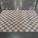 LIVEBOX 8x10 Area Rugs for Living Room, Checkered Non-Slip Washable Rugs, Farmhouse Neutral Classic Geometric Pattern Large Boys Area Rug for bedroom, Carpet for Living Dining Room Office(Grey,8'x10')