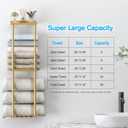 Liuoud Towel Rack for Bathroom, Wall Mounted Vertical Rolled Towel Storage Organizer Holder with Shelf, Holds Up 6 Large Bath Sheets, Gold