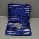 Thorstone 46pcs Harmonic Balancer Puller Set, Steering Wheel Flywheel Crankshaft Pulley Puller,Blue