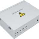 UHXRUY 4-1 LQT-1000V 4 Ways Strings 4 in and 1 Out Solar PV Metal IP65 Waterproof Combiner Box (White)