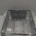 TQVAI Kitchen Dish Drying Rack Metal Dish Drainer with Full-Mesh Silverware Utensils Basket Holder, Black