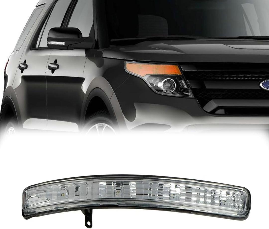 Front Side Mirror Explorer Turn Signal Light Lamp Blinker Lamp for 2011-2019 Ford Explorer Door Wing Mirror Turn Light BB5Z-13B374-A/3B375-A (Right (Passenger) Side)