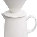 Ceramic Pour Over Coffee Maker Dripper - Uses Standard #2 & #4 Paper Filters, 450ml/15oz, White, Barista Style for Home & Office