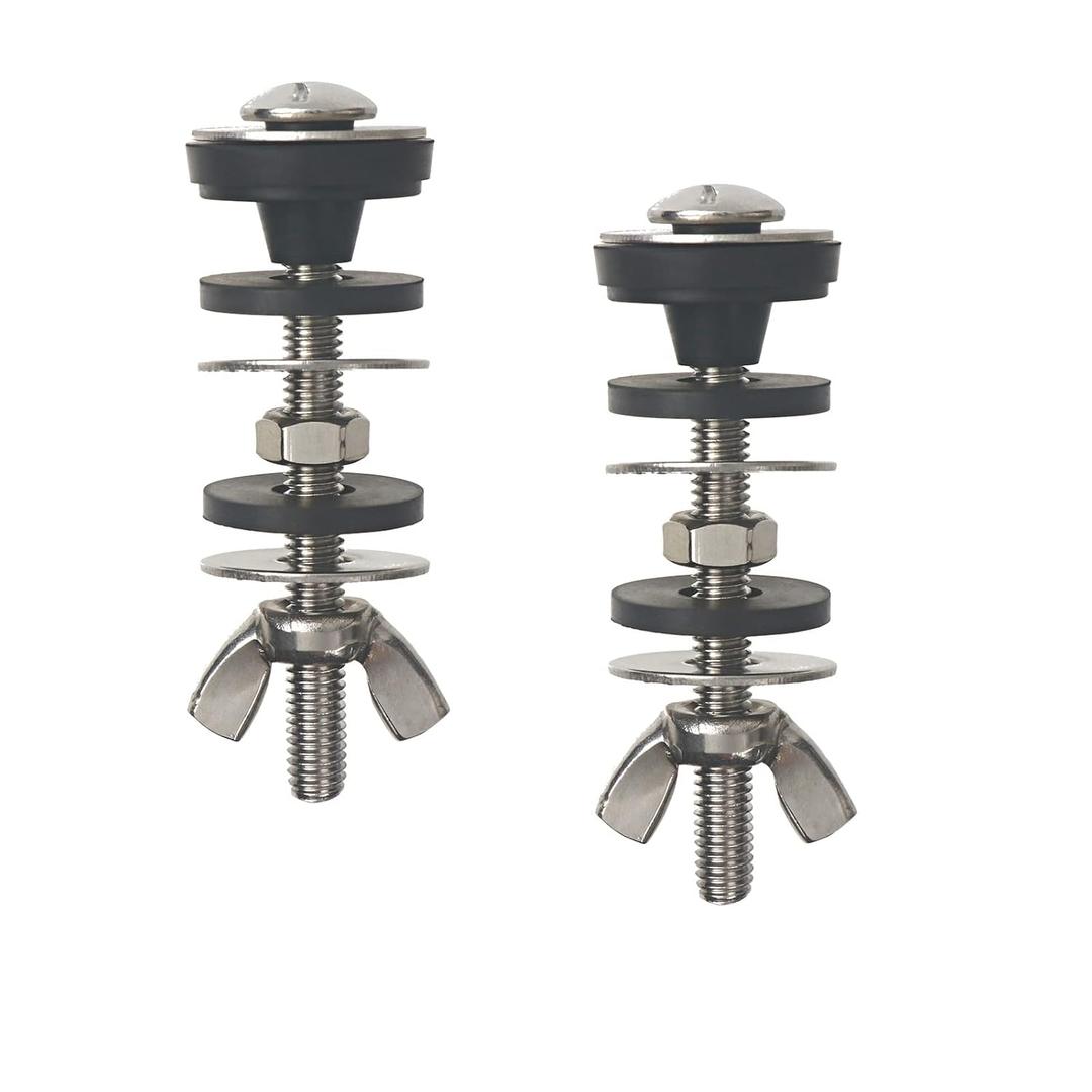 Universal Toilet Tank to Bowl Bolt Kit, Heavy Duty Toilet Tank Replacement Kit, Waterproof and Rustproof Stainless Steel Toilet Tank Bolts(2 PCS) (General model)