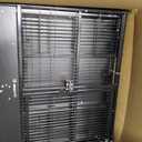Large Metal Small Animal Cages, 2-Tiers Rolling Ferrets Cage, Cage for Critter Rats/Chinchillas with Removable Ramps & Door, Cages with Locker, Squirrel Cage Christmas Decoration Pet Crate Furniture