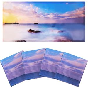 4 Pcs Light Covers - Light Covers for Ceiling Lights Classroom, Magnetic Light Filters for Office, Hospitals, Home 4 x 2 Feet (Sunset)