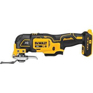 DEWALT 20V MAX XR Oscillating Multi-Tool Cordless, Variable Speed Brushless Motor Multitool with LED Light, Extended Runtime, Includes Two Wood Cutting Blades, Tool Only (DCS356B)