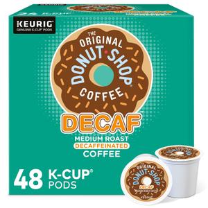 The Original Donut Shop Decaf Keurig Single-Serve K-Cup Pods, Medium Roast Coffee, 48 Count (EXP 05/03/28)