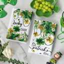 Artoid Mode Necklace Clover Shamrock St.Patrick's Day Kitchen Dish Towels, 18x26 Inch Farmhouse Holiday Spring Decoration Cleaning Set of 2