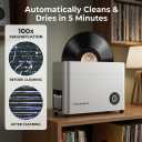 HumminGuru Ultrasonic Vinyl Record Cleaner- 40kHz Ultrasonic Vinyl Record Cleaning Machine with Auto Drying, Vinyl Cleaner Kit with Filters, (Sliver, 7/10/12 Inch)