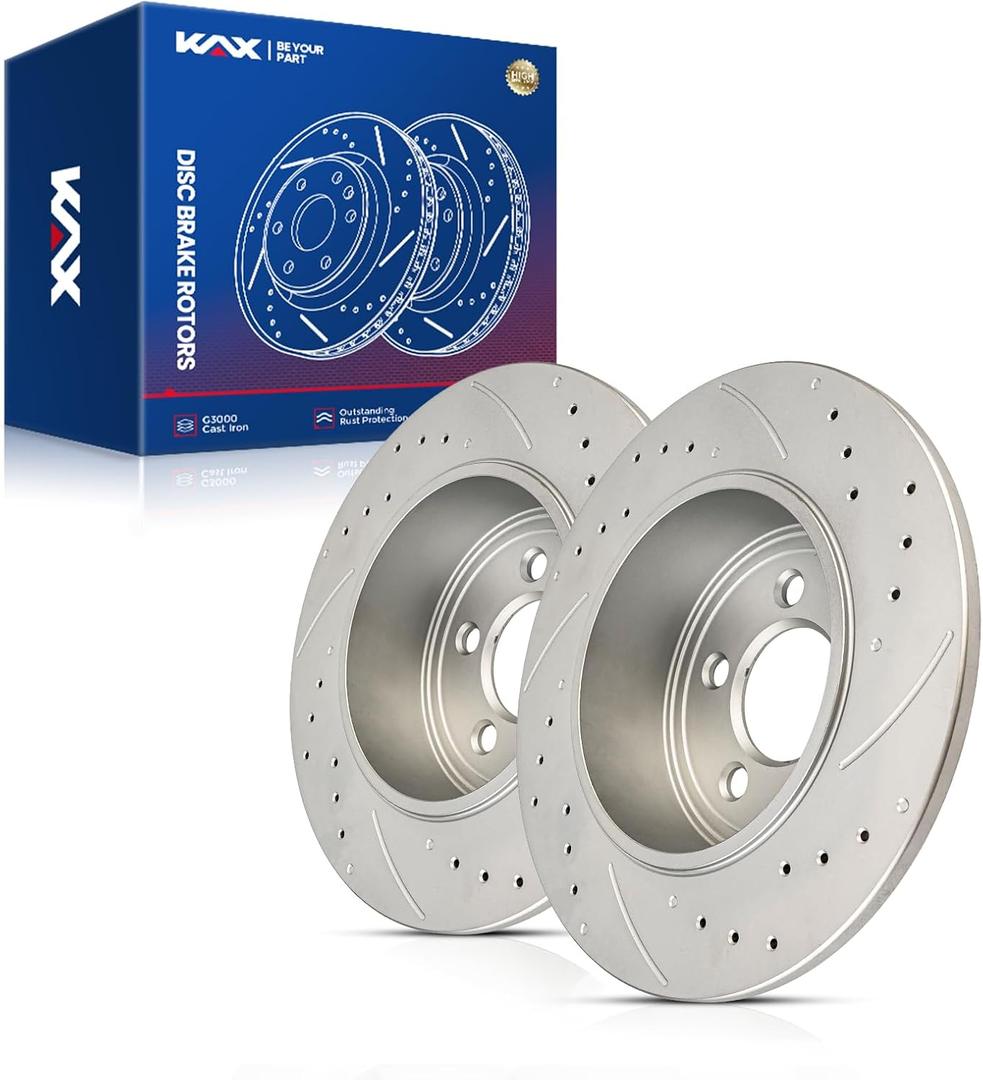 KAX 12.59in Rear Disc Brake Rotors Pair for Dodge Charger 2006-2023, Chrysler 300 2005-2023, Dodge Challenger 2009-2016 2018-2023, Dodge Magnum 2005-2008, Automotive Replacement Brake Rotors KAX 12.59in Rear Disc Brake Rotors Pair for Dodge Charger 2006-2023, Chrysler 300 2005-2023, Dodge Challenger 2009-2016 2018-2023, Dodge Magnum 2005-2008, Automotive Replacement Brake Rotors