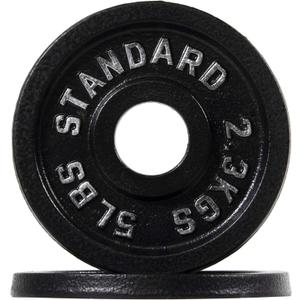 Fitvids Cast Iron Plate Weight Plate for Strength Training and Weightlifting, 1-Inch Center, Single 45LB