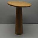 COZAYH Farmhouse Pedestal Small End Table Round Martini Table Wood Plant Stand Rustic Drink Table for Small Space Living Room, Bedroom, Natural Wood