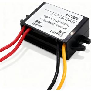Yosoo Health Gear AC to DC Converter 12V, Step Down Converter AC 10-28V to DC 12V, 5A, 60W, 3A, IP67, Automatic, Corded Electric