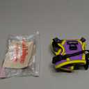 rabbitgoo Dog Harness No Pull with 2 Leash Clips, Adjustable Soft Padded, Reflective Oxford No Choke Pet Vest with Easy Control Handle for Puppy, Purple & Yellow, XS