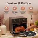 Our Place Wonder Oven | 6-in-1 Stainless Steel Air Fryer Toaster Oven Combo with Basket, Rack, Pan & Tray | Compact 13 QT Countertop Capacity - Toast, Roast, Bake, Reheat, Broil & Steam | Char, 12.7 Quarts