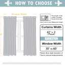 ChrisDowa Blackout Curtains 48 inches Long for Bedroom - 2 Panels Set Grommet Thermal Insulated Room Darkening Curtains for Living Room (Dark Grey, 42 x 48 Inch)