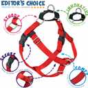 2 Hounds Design Freedom No Pull Dog Harness, Adjustable Harness and Leash Set, Easy Walking & Comfortable Control, Fits Small, Medium & Large Dogs, Solid Colors, Made in USA, 1" XL, Red