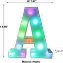Pooqla Colorful LED marquee letter lights with Remote light Up Signs Party Bar Decorations for The Home - Multicolor A