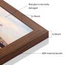 YESKAY 8x10 Picture Frame 3 Pack,Brown Wooden Frame with Tempered Glass,Display Pictures 5x7 with Mat or 8 x 10 Without Mat,8 by 10 Photo Frame for Wall or Tabletop