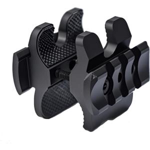 Hidcor Tactical Shotgun Barrel Clamp Mount with Rubber Pads, Picatinny Rail Flashlight Accessories for 12Ga Mossberg 500/590, Maverick 88, Remington 870, SXP Defender and More