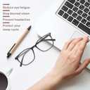 Gaoye Ultralight Blue Light Glasses for Women - Computer Protection Glasses for All Day Comfort - Anti UV Glare & Eyestrain (Brown)