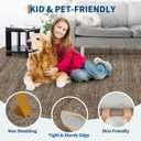 GarveeHome Scalloped Living Room Rug 5x7 Area Rug Washable Area Rug for Bedroom Modern Traditional Kids Rug Non Slip Throw Rugs Soft Low Pile Stain Resistant Carpet for Dining Room 5 ft x7 ft Taupe