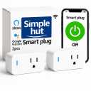 Compact Smart Plug, Works with Alexa & Google Assistant, Smart Life App & Voice Control, Energy Monitoring, Timer Scheduling, No Hub Required, App Remote Control, 2.4 GHz WiFi Outlet, 2-Pack