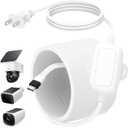 25ft Power Cable with Adapter for eufy SoloCam S340/S220, C210, One-Piece Molding Power Cord for eufyCam 3/S330, 3C/S300, Flat Cable for eufy Indoor Cam S350/C220, Indoor Outdoor Use, IP67 Waterproof