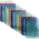 Amazon Basics Tab Dividers for 3 Ring Binder, Two Pocket, Letter Size, Assorted Colors, Count of 24 