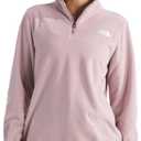 The North Face Women's Glacier Fleece Quarter Zip Jacket, Metal Pink, XXL