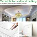 STICKGOO PVC Ceiling Tiles, 2'x2' Glue Up Ceiling Panel White to Prevent Breakage Cover 48 Sq. Ft, Pack of 12 Tiles