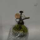 OFFIDIX Plant Mister,Glass Spray Bottle Small Watering Can Indoor 6.3" Tall Vintage Pumpkin Style Plastic Top Pump One Hand Mister Spray Bottle for Indoor Potted Plants (Olive Green)