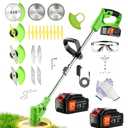 Cordless Weed Wacker-Electric Weed Wacker 3-in-1 Stringless Lightweight Weed Trimmer/Edger/Grass Cutter, All-in-One Tool for Yard Maintenance Must Haves,Yard Maintenance Must Haves