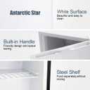 Antarctic Star 2.1 Cu.Ft Upright Freezer, Ultra-Compact Mini Freezer with Reversible Door, 7-Temp Control, Removable Shelves, Stainless Steel for Dorm, Home, Office, White