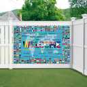 World Backdrop Banner,6x4ft International Welcome Background, 70X 47Inches