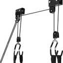 Kayak Hoist Lift Garage Storage with 125lb Capacity Overhead Pulley System for Kayak, Canoe, Bike, Ladder, Paddleboard, Black