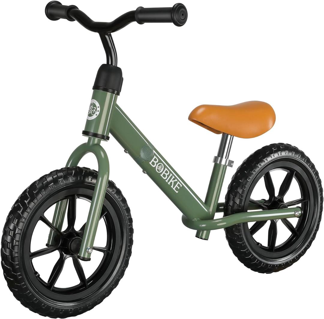 Bobike Toddler Balance Bike Toys for 2 to 5 Year Old Girls Boys Adjustable Seat and Handlebar No-Pedal Training Bike Best Gifts for Kids | Toys, Adjustable Seat, Adjustable Handlebar, Best Gifts for Kids (Green)