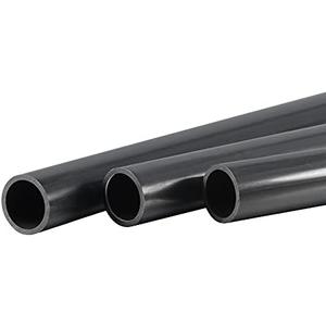 MECCANIXITY PVC Rigid Round Pipe 21mm ID 25mm OD 500mm Black High Impact for Water Pipe, Crafts, Decoration, Cable Sleeve 3pcs