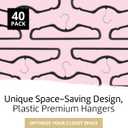 Higher Hangers Slim Black (Non-Velvet) Short Neck Vertical-Space-Saving Clothes Hangers, 40-Pack, Reduce Wrinkles & Max Closet Space in Home, Apartment, Dorm, RV, Boat, Yacht, 17 inches wide x 6 inches tall x 1/4 inch thick