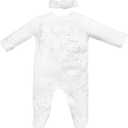 Newborn Baby Girls Embroidery Romper Infant Bodysuit Christening Baptism Footed Outfits Jumpsuit (3-6 Months, White-02)