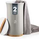 Live Fine Towel Warmer | Style Luxury Heater with LED Display, Adjustable Timer, Auto Shut-Off | Fits 40 x 70 Oversized Towel - Height 21.25 Inches and 12.9 Inches Wide (Gray)