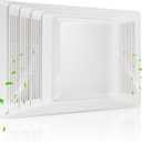 S97013662 Nutone Bathroom Fan Cover Grille and Lens Assembly Kit Compatible with Broan Nutone bathroom fan cover 655, 656, 657, 659, 695, HFL695, 696 Bathroom Vent Cover (white)