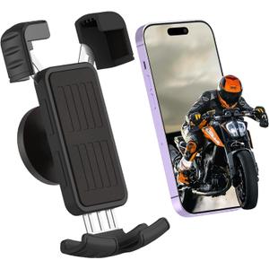 ULIBERMAGNET Motorcycle Magnetic Phone Mount,Heavy Duty Adjustable Magnetic Cell Phone Holder with Security Lock,Anti Shake 360° Rotation,Compatible with Motorcycles,ATV,UTV,Golf Cart,Car,Cruises