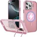 ADDIT Case for iPhone 16 Pro - Magnetic Case - Fits MagSafe - Military-Grade 10FT Drop Resistant - Matte Skin Feeling - Sand Powder
