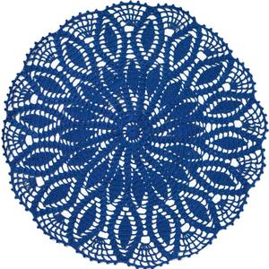 SUNONE11HKA 22 Inch Table Placemat Kitchen Round Decor Doily Washable Tablecloth Doilies (Denim Blue)