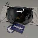 Zionor X Ski Snowboard Snow Goggles OTG Design for Men & Women with Spherical Detachable Lens UV Protection Anti-Fog
