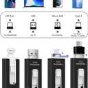 USB Flash Drive 512GB, Photo Stick Memory External Data Storage Thumb Drive Compatible for Phone, Pad, Android, PC and More Devices (Black)
